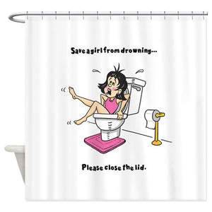 Save a Girl From Drowning Shower Curtain