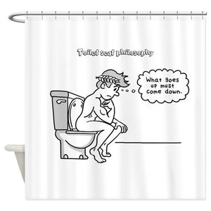 Toilet Seat Philosophy Shower Curtain